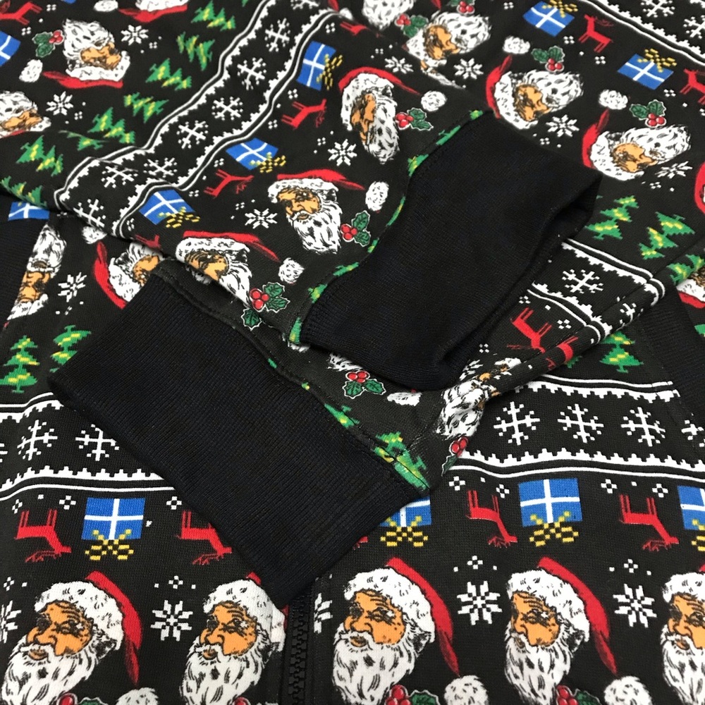 Mens XXL Festive Santa Claus Hoodie New W/ Tags - Picture 3 of 8